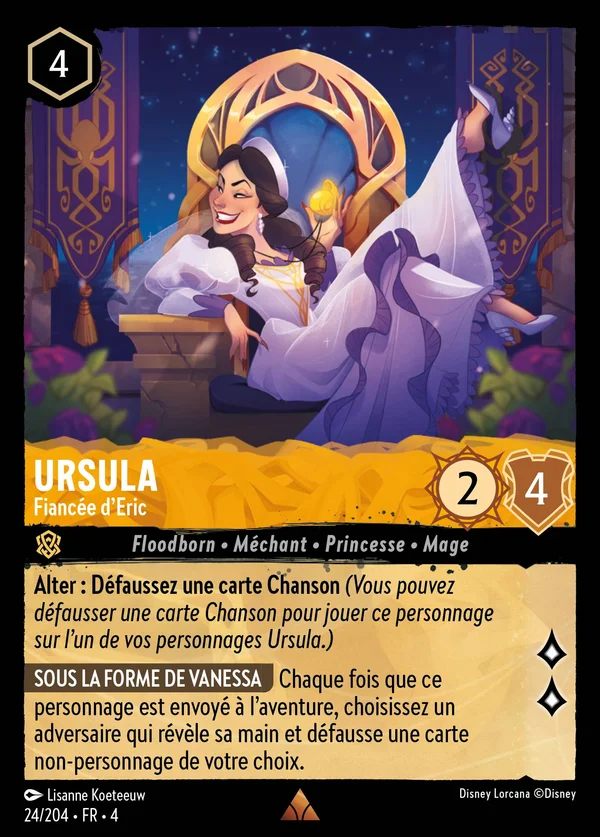 Ursula - Fiancée d'Eric — Disney Lorcana Personnage card from Ursula's Return