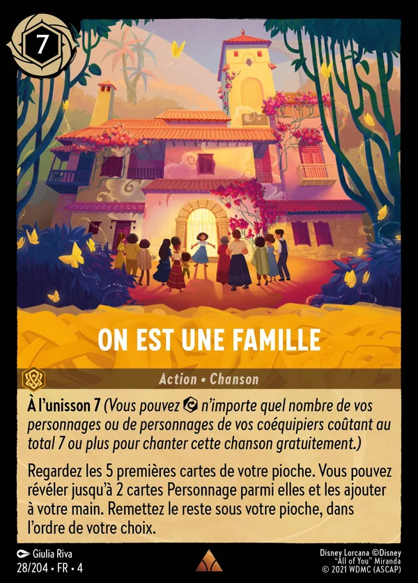 On est une Famille — Disney Lorcana Action card from Ursula's Return