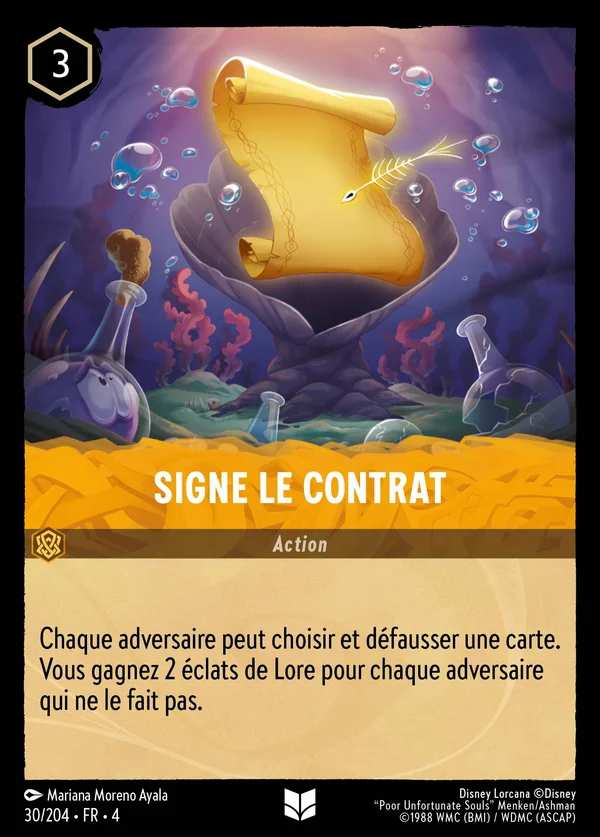 Signe le contrat — Disney Lorcana Action card from Ursula's Return