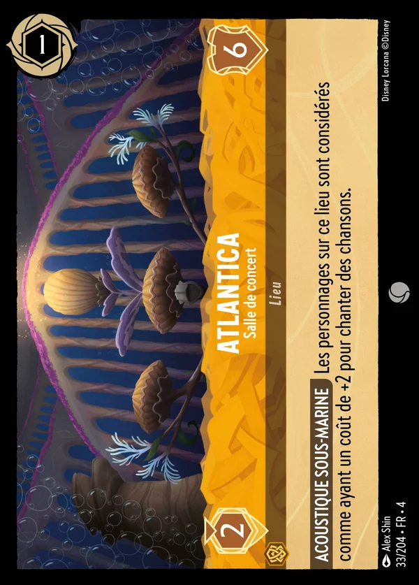 Atlantica - Salle de concert — Disney Lorcana Lieu card from Ursula's Return