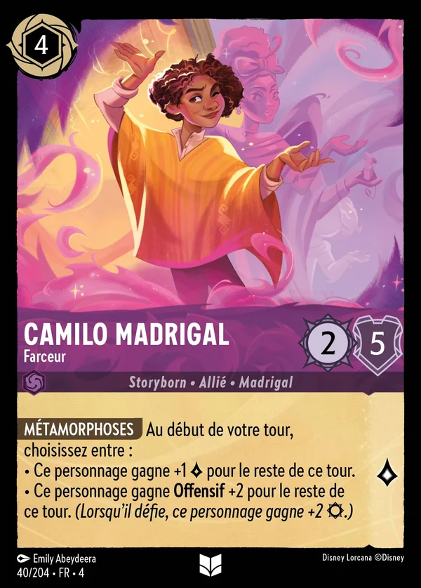Camilo Madrigal - Farceur — Disney Lorcana Personnage card from Ursula's Return