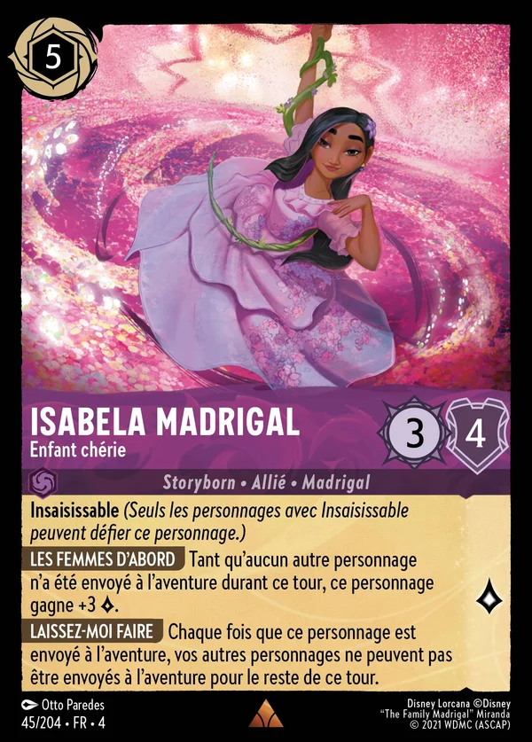 Isabela Madrigal - Enfant chérie — Disney Lorcana Personnage card from Ursula's Return