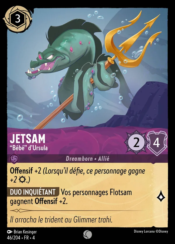 Jetsam - "Bébé" d'Ursula — Disney Lorcana Personnage card from Ursula's Return