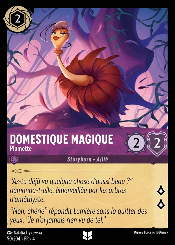 Domestique Magique - Plumette — Disney Lorcana Personnage card from Ursula's Return