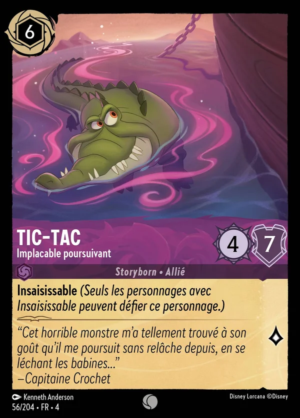 Tic-Tac - Implacable poursuivant — Disney Lorcana Personnage card from Ursula's Return