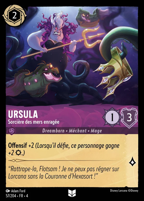 Ursula - Sorcière des mers enragée — Disney Lorcana Personnage card from Ursula's Return