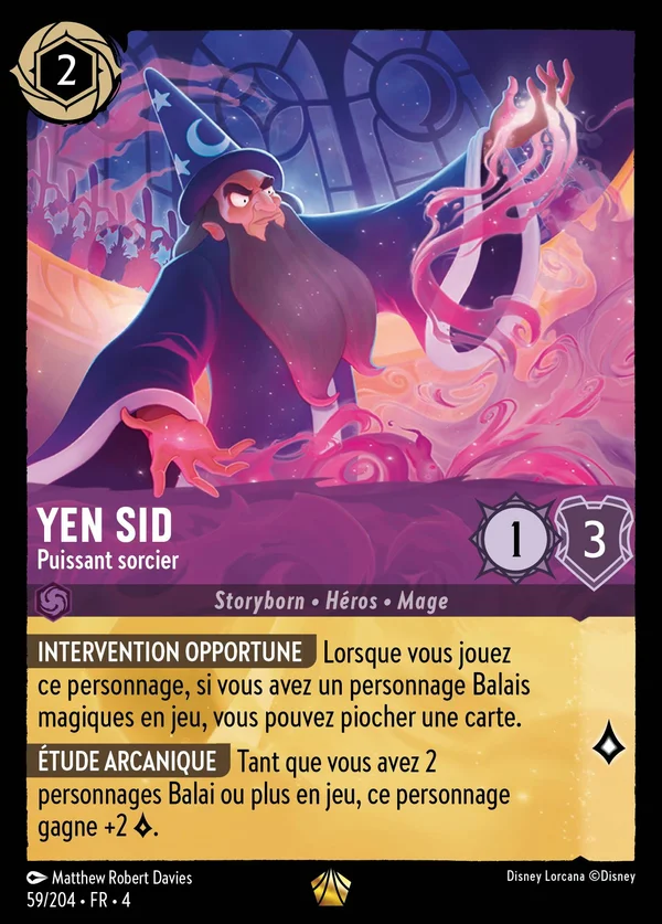 Yen Sid - Puissant sorcier — Disney Lorcana Personnage card from Ursula's Return