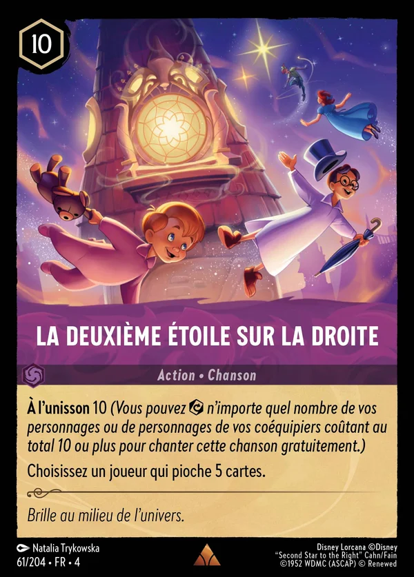 La Deuxième Étoile sur la Droite — Disney Lorcana Action card from Ursula's Return