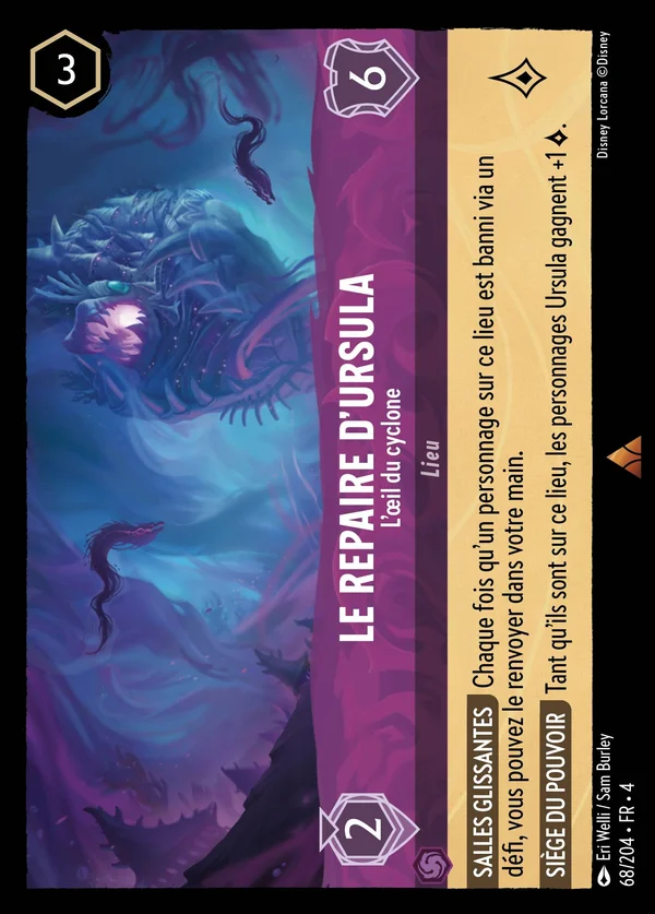 Le Repaire d'Ursula - L'œil du cyclone — Disney Lorcana Lieu card from Ursula's Return