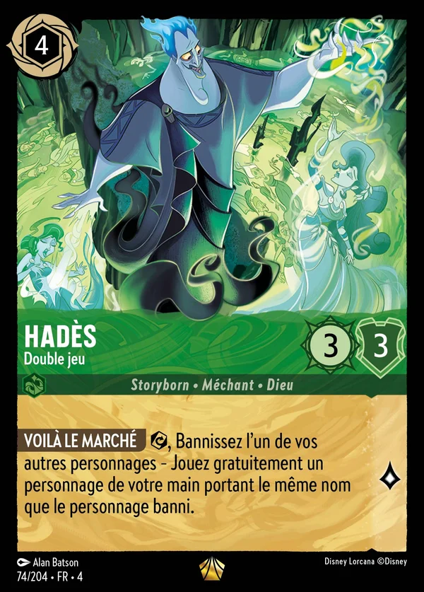 Hadès - Double jeu — Disney Lorcana Personnage card from Ursula's Return