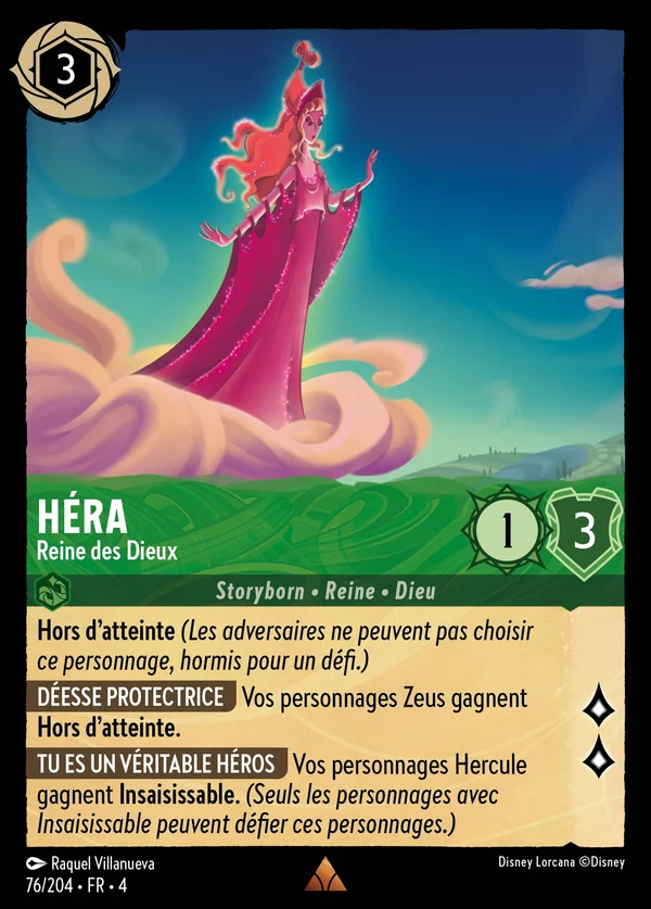 Héra - Reine des Dieux — Disney Lorcana Personnage card from Ursula's Return