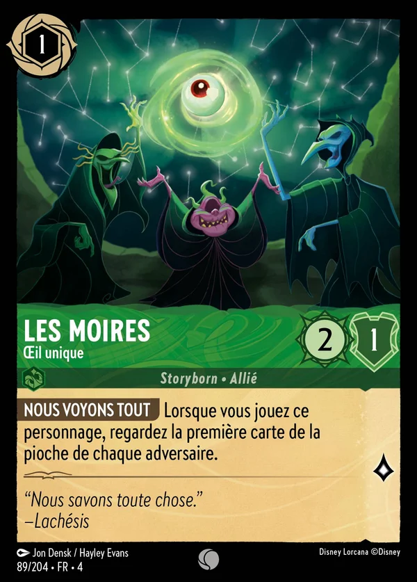 Les Moires - Œil unique — Disney Lorcana Personnage card from Ursula's Return