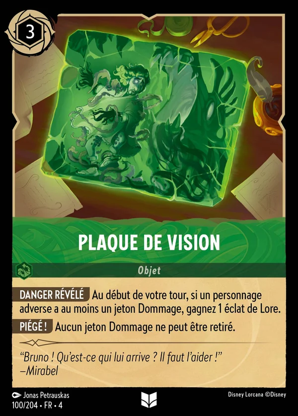 Plaque de vision — Disney Lorcana Objet card from Ursula's Return