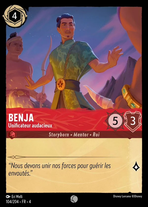 Benja - Unificateur audacieux — Disney Lorcana Personnage card from Ursula's Return
