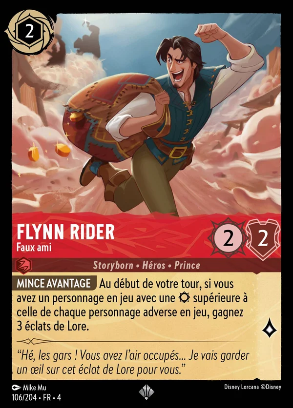 Flynn Rider - Faux ami — Disney Lorcana Personnage card from Ursula's Return