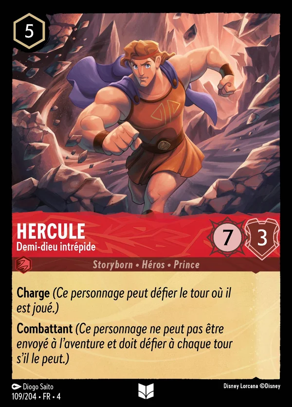 Hercule - Demi-dieu intrépide — Disney Lorcana Personnage card from Ursula's Return