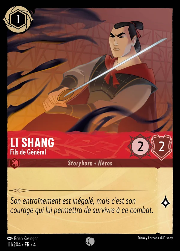 Li Shang - Fils de Général — Disney Lorcana Personnage card from Ursula's Return