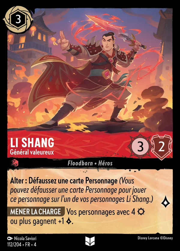 Li Shang - Général valeureux — Disney Lorcana Personnage card from Ursula's Return