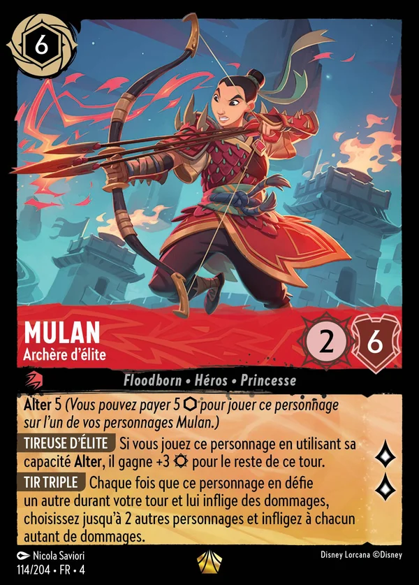 Mulan - Archère d'élite — Disney Lorcana Personnage card from Ursula's Return