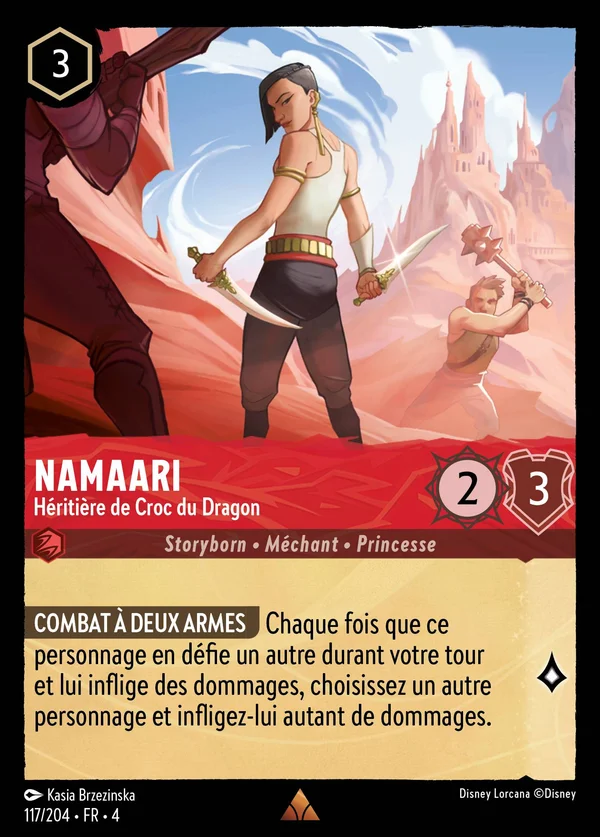 Namaari - Héritière de Croc du Dragon — Disney Lorcana Personnage card from Ursula's Return