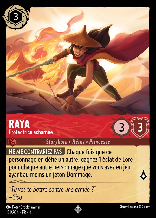 Raya - Protectrice acharnée — Disney Lorcana Personnage card from Ursula's Return
