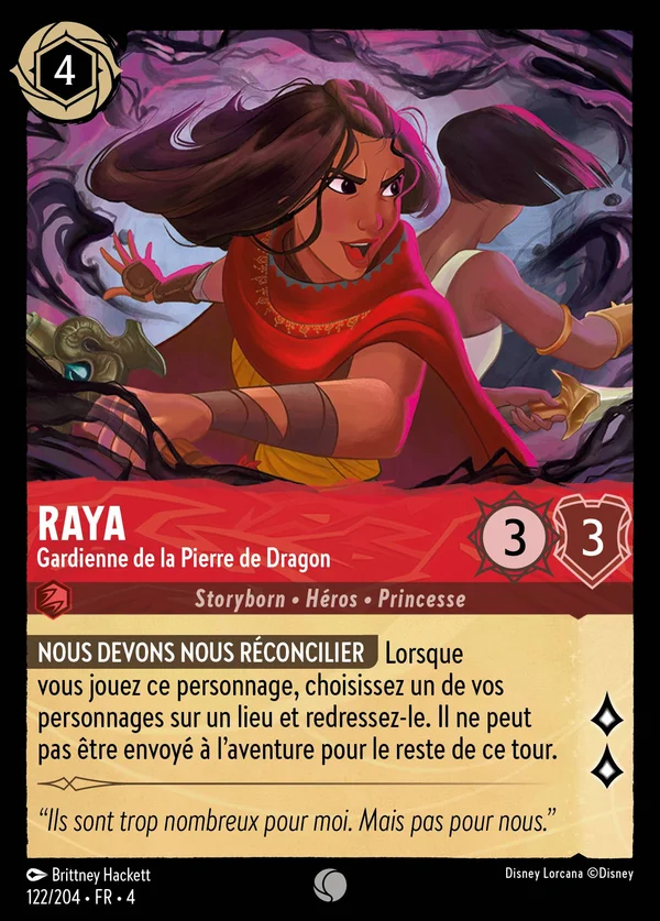 Raya - Gardienne de la Pierre de Dragon — Disney Lorcana Personnage card from Ursula's Return