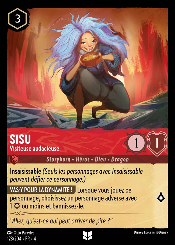 Sisu - Visiteuse audacieuse — Disney Lorcana Personnage card from Ursula's Return