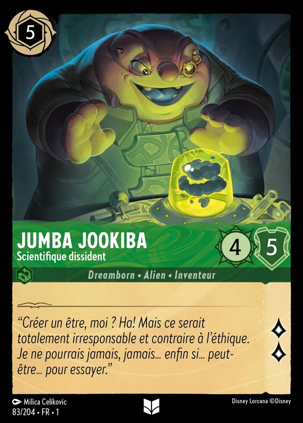 Jumba Jookiba - Scientifique dissident — Disney Lorcana Personnage card from The First Chapter
