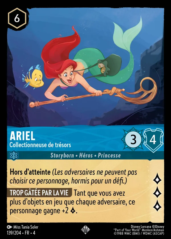 Ariel - Collectionneuse de trésors — Disney Lorcana Personnage card from Ursula's Return