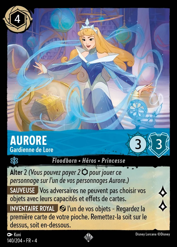 Aurore - Gardienne de Lore — Disney Lorcana Personnage card from Ursula's Return