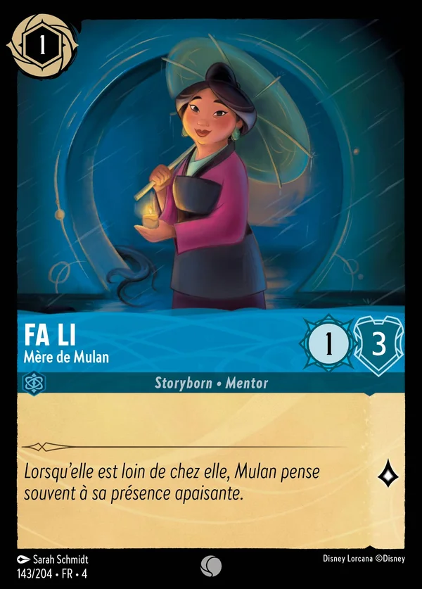 Fa Li - Mère de Mulan — Disney Lorcana Personnage card from Ursula's Return