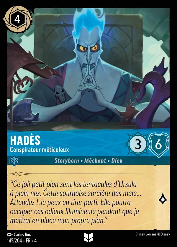 Hadès - Conspirateur méticuleux — Disney Lorcana Personnage card from Ursula's Return