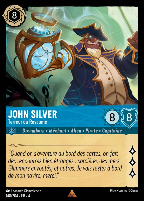 John Silver - Terreur du Royaume — Disney Lorcana Personnage card from Ursula's Return