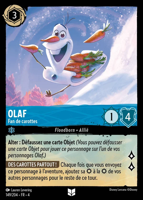 Olaf - Fan de carottes — Disney Lorcana Personnage card from Ursula's Return
