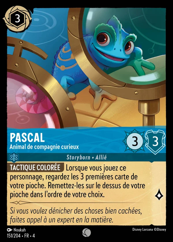 Pascal - Animal de compagnie curieux — Disney Lorcana Personnage card from Ursula's Return