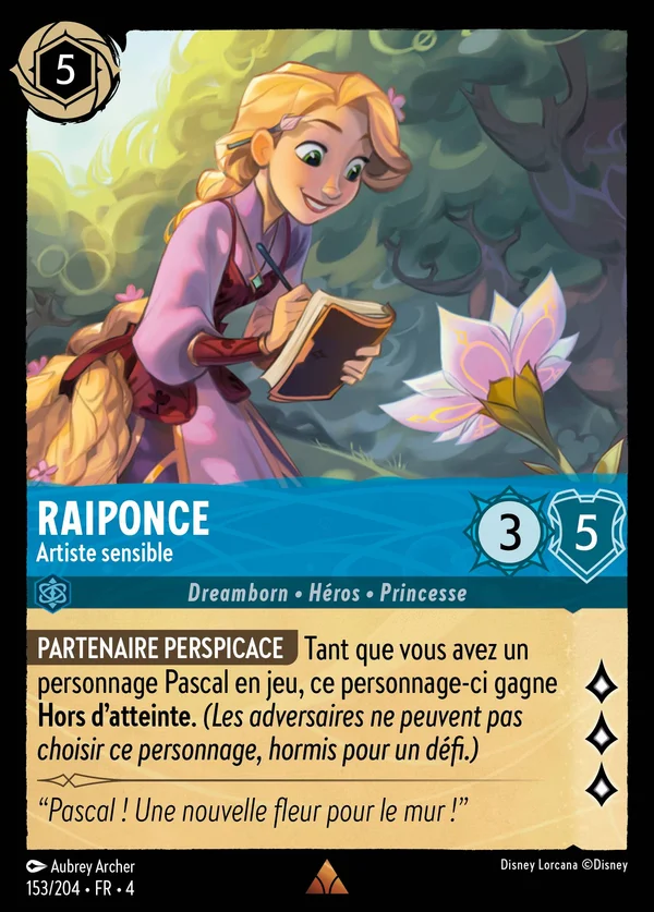 Raiponce - Artiste sensible — Disney Lorcana Personnage card from Ursula's Return
