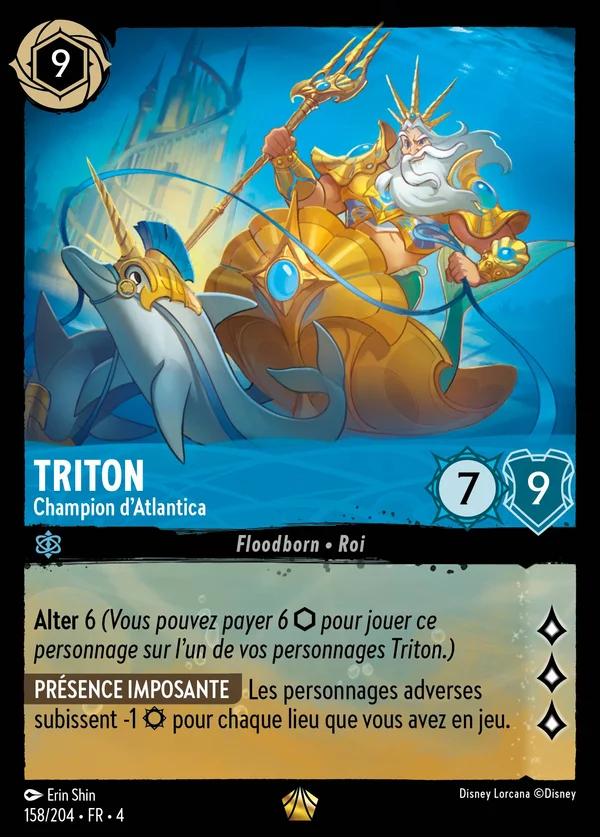 Triton - Champion d'Atlantica — Disney Lorcana Personnage card from Ursula's Return