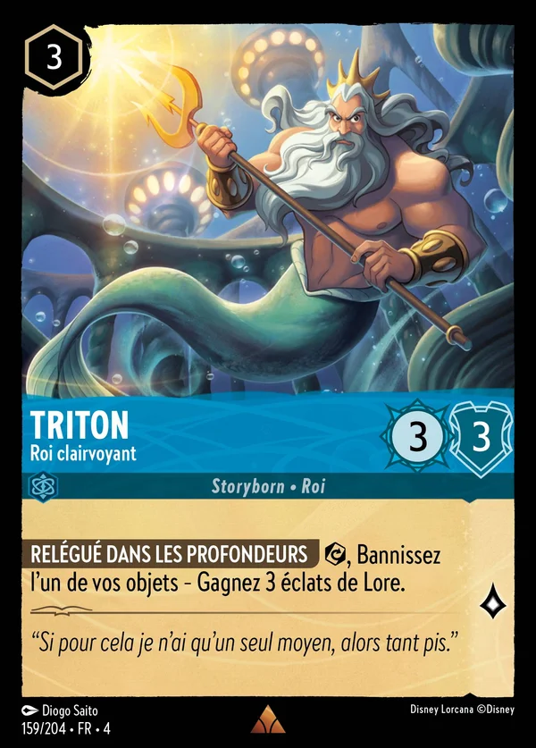 Triton - Roi clairvoyant — Disney Lorcana Personnage card from Ursula's Return