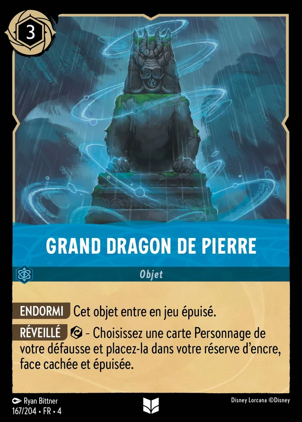 Grand Dragon de Pierre — Disney Lorcana Objet card from Ursula's Return