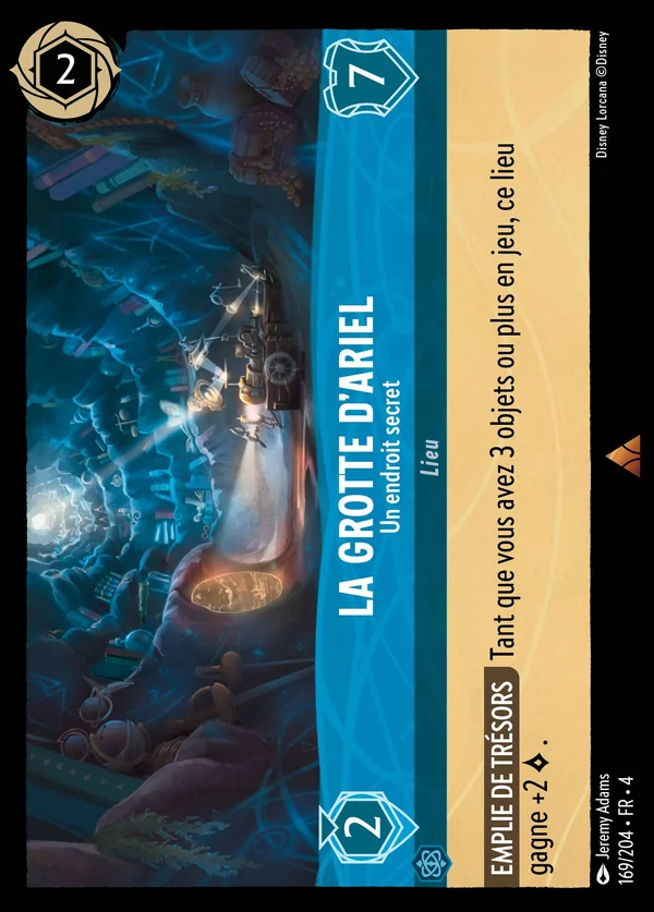 La Grotte d'Ariel - Un endroit secret — Disney Lorcana Lieu card from Ursula's Return
