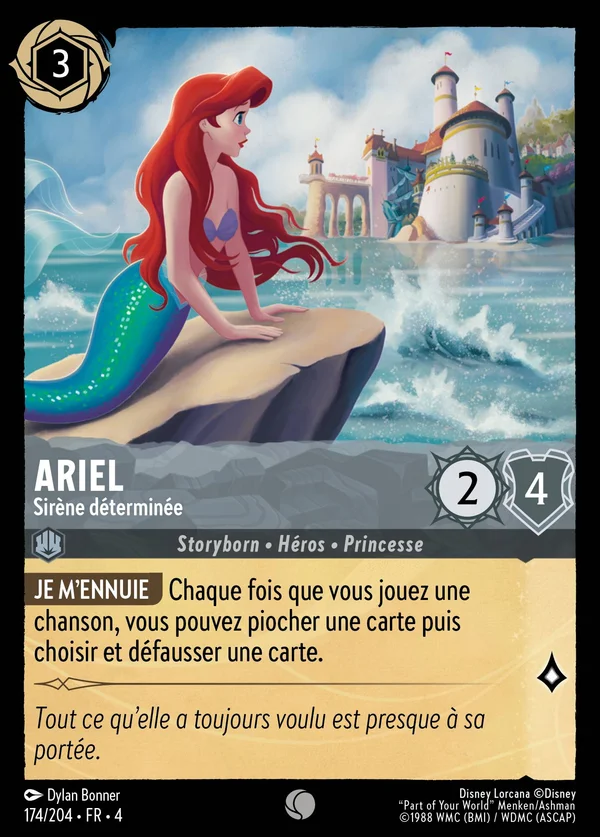 Ariel - Sirène déterminée — Disney Lorcana Personnage card from Ursula's Return