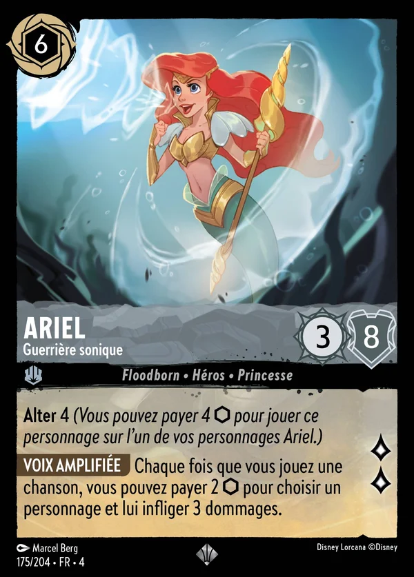 Ariel - Guerrière sonique — Disney Lorcana Personnage card from Ursula's Return