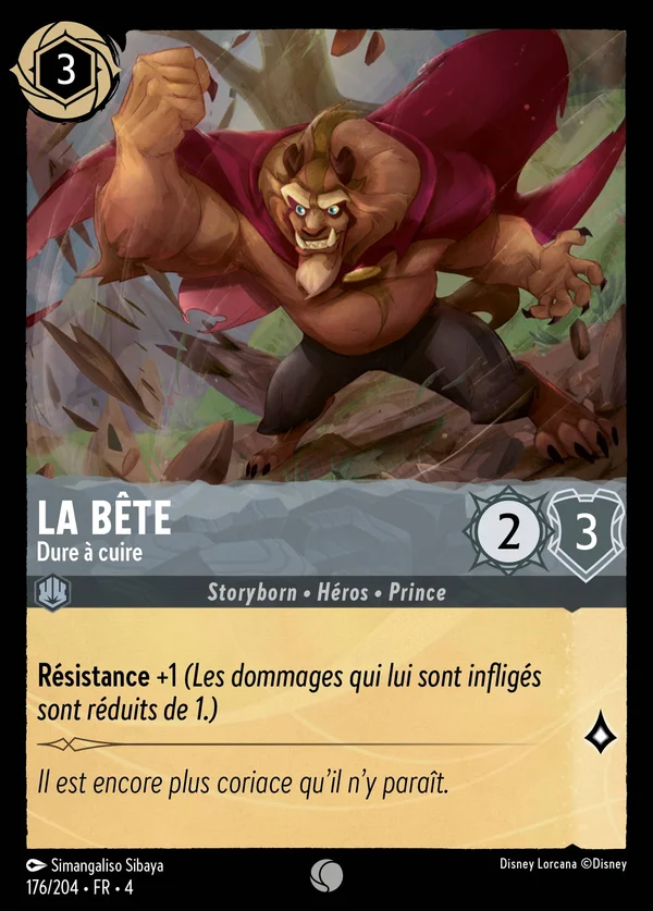 La Bête - Dure à cuire — Disney Lorcana Personnage card from Ursula's Return