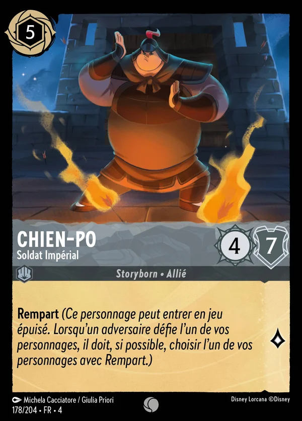 Chien-Po - Soldat Impérial — Disney Lorcana Personnage card from Ursula's Return
