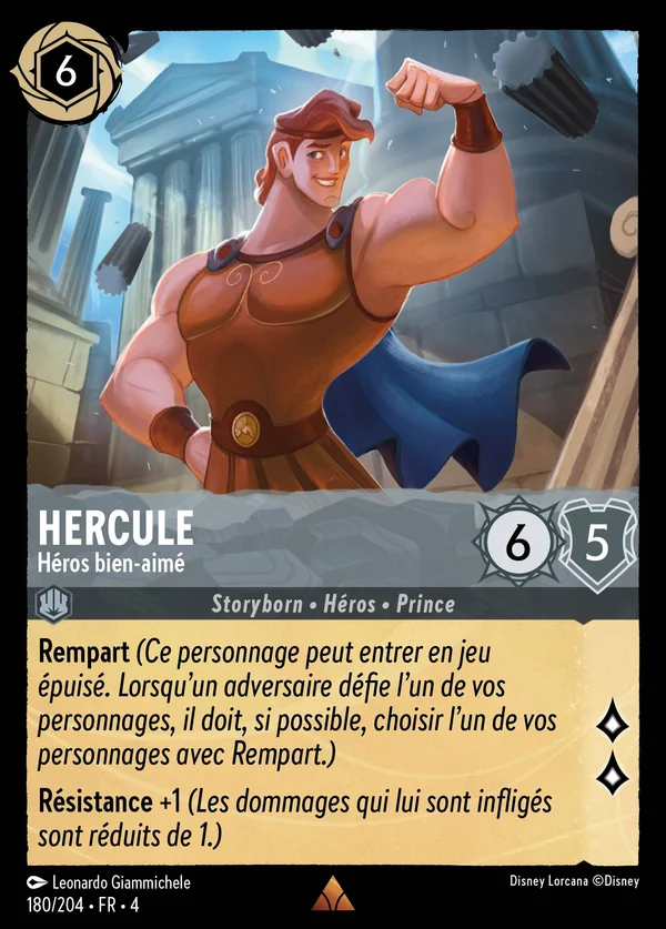 Hercule - Héros bien-aimé — Disney Lorcana Personnage card from Ursula's Return