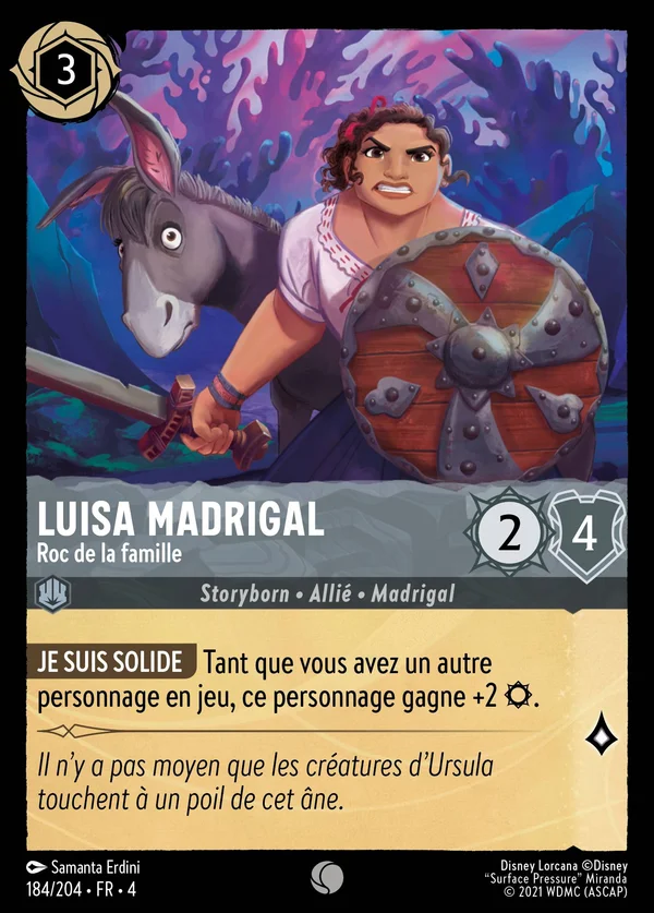 Luisa Madrigal - Roc de la famille — Disney Lorcana Personnage card from Ursula's Return