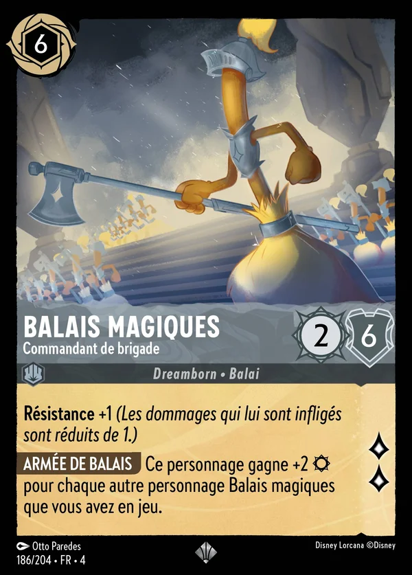 Balais magiques - Commandant de brigade — Disney Lorcana Personnage card from Ursula's Return