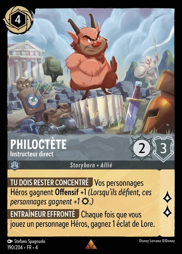 Philoctète - Instructeur direct — Disney Lorcana Personnage card from Ursula's Return