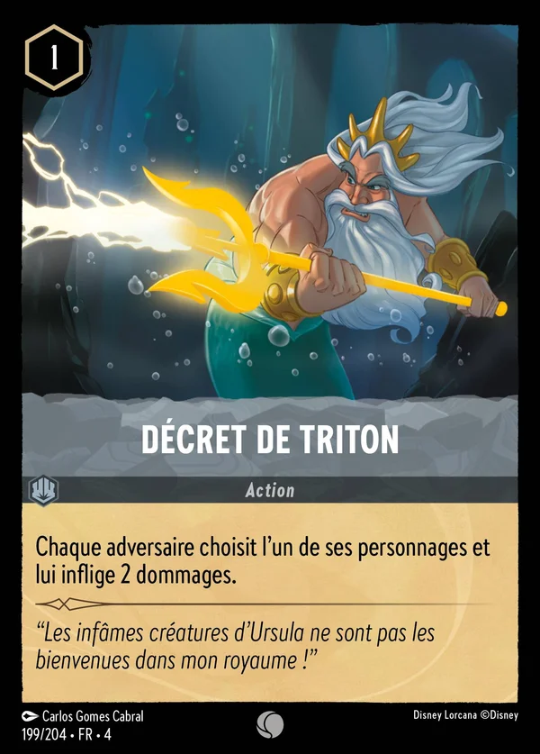 Décret de Triton — Disney Lorcana Action card from Ursula's Return