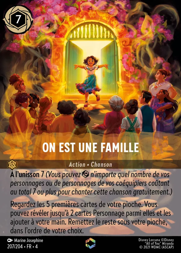 On est une Famille — Disney Lorcana Action card from Ursula's Return